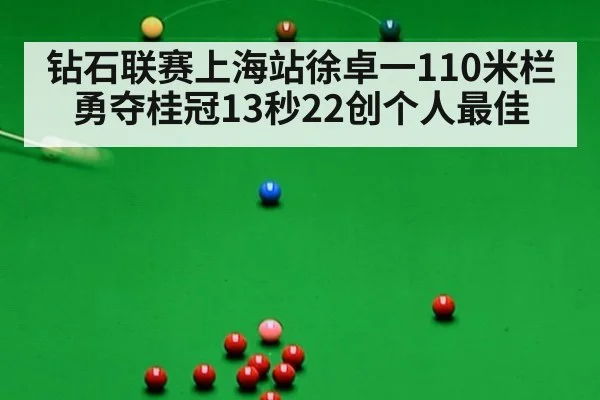 钻石联赛上海站徐卓一110米栏勇夺桂冠13秒22创个人最佳
